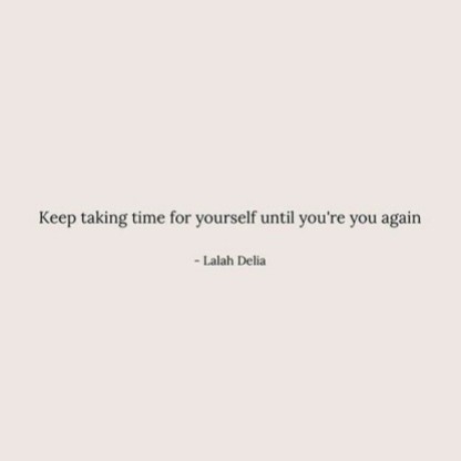 time for yourself